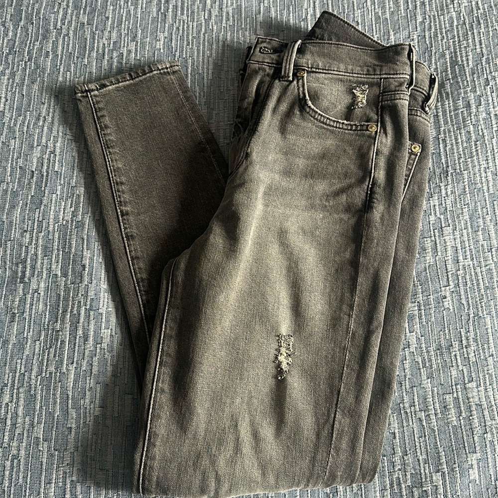 7 for all mankind women’s size 25 high waist gray denim jeans